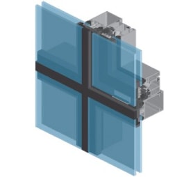 Напівструктурне фасадне скління