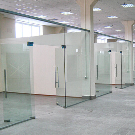 Перегородки із загартованого скла Перегородки із загартованого скла